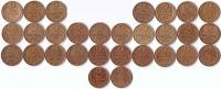 (1961-1991, 2 копейки, 29 монет) Набор монет СССР "61-63, 67-90, 91л, 91м"   VF